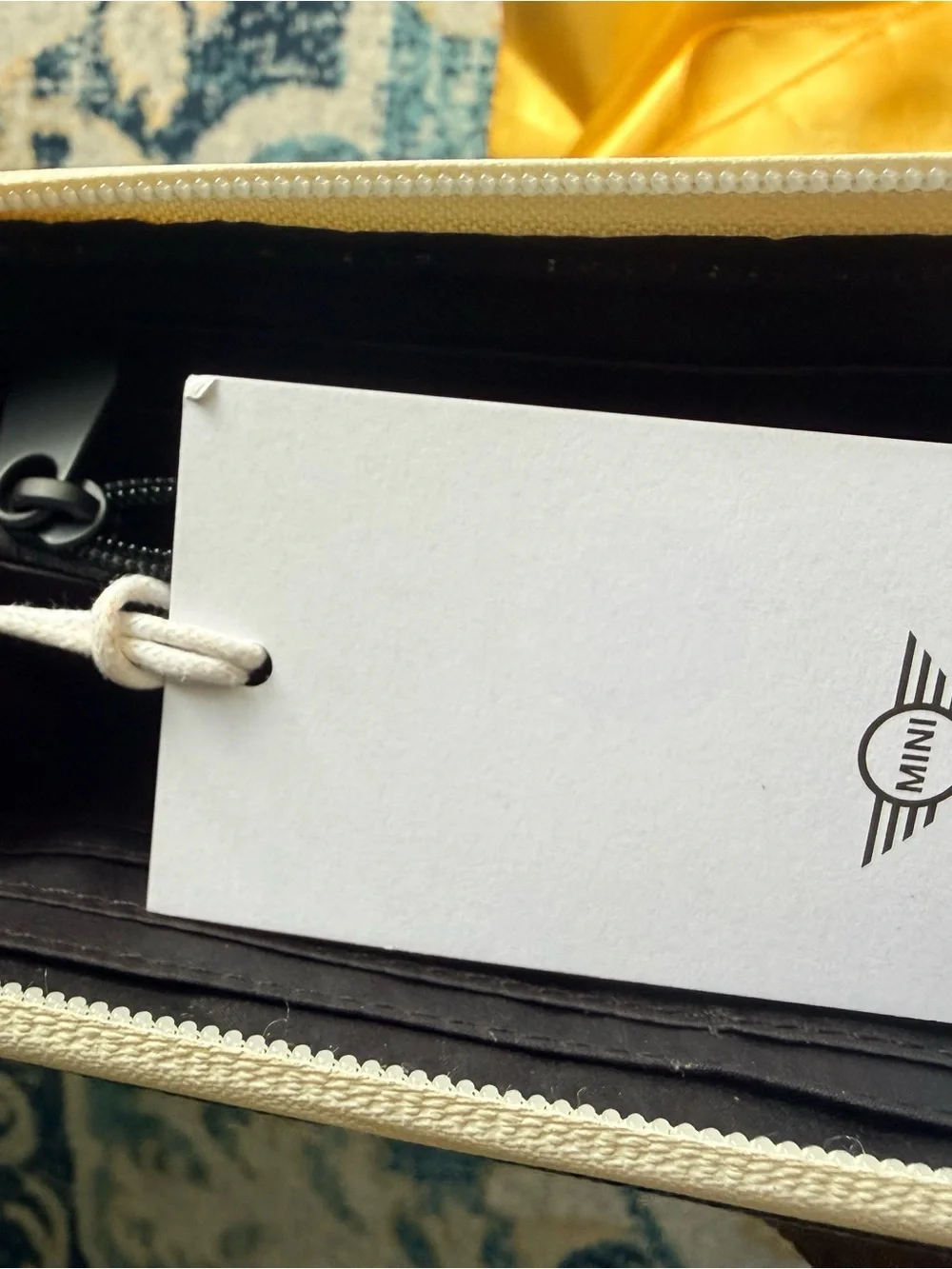 BMW Black and White Zip-Around Wallet